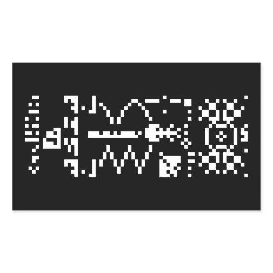 Arecibo Binary Message Reply Rectangular Sticker