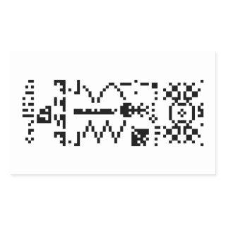 Arecibo Binary Message Reply Rectangular Sticker