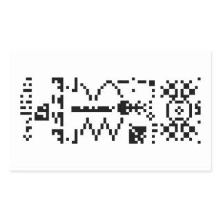 Arecibo Binary Message Reply Rectangular Sticker