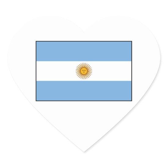 Argentina - Argentine Flag Heart Sticker