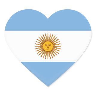 Argentina (Argentinian) Flag Heart Sticker