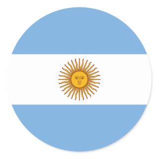 Argentina Flag - Bandera Argentina Classic Round Sticker
