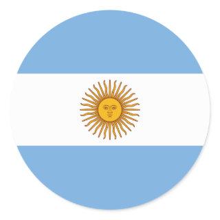 Argentina Flag Classic Round Sticker