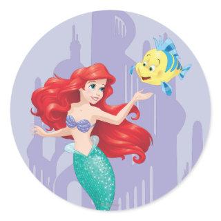 Ariel and Flounder Classic Round Sticker