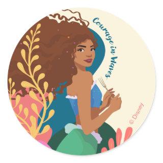 Ariel Courage in Waves Classic Round Sticker
