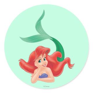 Ariel Laying Down Classic Round Sticker