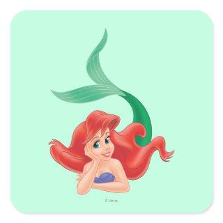 Ariel Laying Down Square Sticker