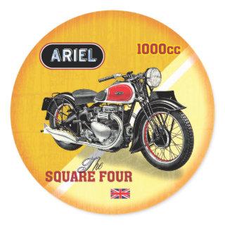 Ariel Square Four vintage motorcycle Classic Round Sticker