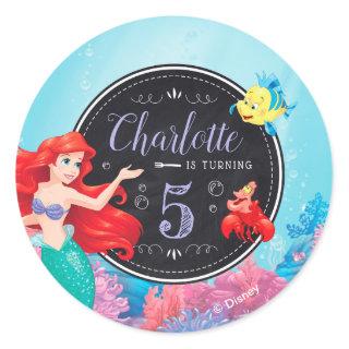 Ariel | The Little Mermaid - Chalkboard Classic Round Sticker