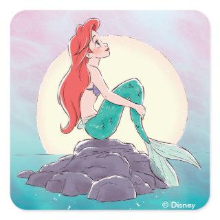 Ariel | The Little Mermaid - Pearlescent Princess Square Sticker