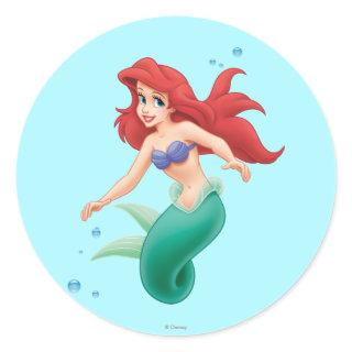 Ariel with Bubbles Classic Round Sticker