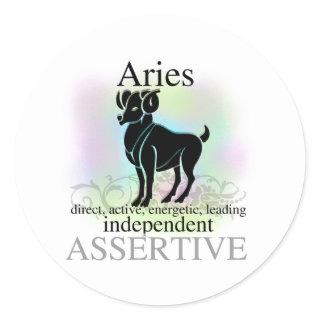 Aries About You Classic Round Sticker