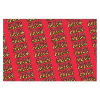 ARIES Zodiac Fire Sign Red Dripping Art Party Tissue Paper