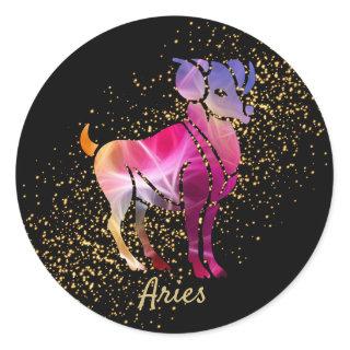 Aries - Zodiac Sign Classic Round Sticker