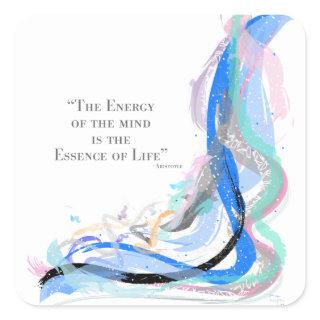 Aristotle - Energy of the mind Square Sticker