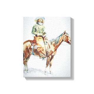 Arizona Cowboy, 1901 (crayon on paper) Canvas Print
