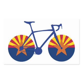 Arizona Flag Cycling Rectangular Sticker