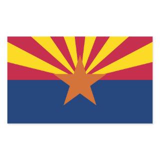 Arizona Flag: Setting Star Sun, The Copper State Rectangular Sticker