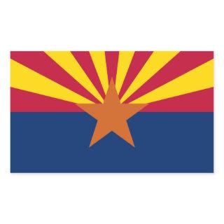 Arizona Flag: Setting Star Sun, The Copper State Rectangular Sticker