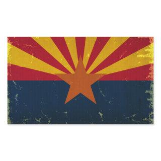 Arizona State Flag VINTAGE.png Rectangular Sticker