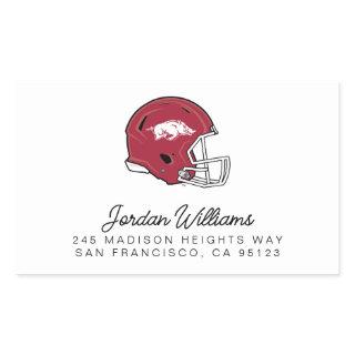 Arkansas Razorbacks Football Helmet Rectangular Sticker