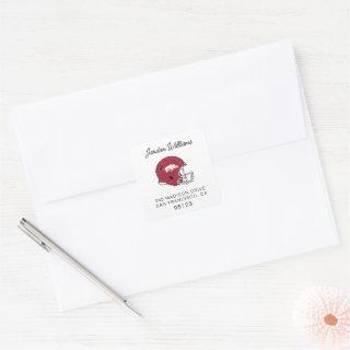 Arkansas Razorbacks Football Helmet Square Sticker