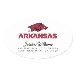 Arkansas Razorbacks Logo Oval Sticker