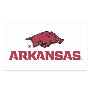 Arkansas Razorbacks Logo Rectangular Sticker
