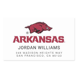 Arkansas Razorbacks Logo Rectangular Sticker