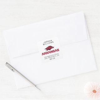 Arkansas Razorbacks Logo Square Sticker