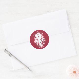 Arkansas Razorbacks Mascot Logo Classic Round Sticker