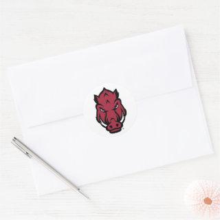 Arkansas Razorbacks Mascot Logo Classic Round Sticker