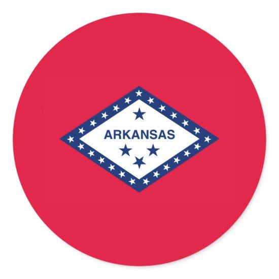 Arkansas State Flag Design Classic Round Sticker