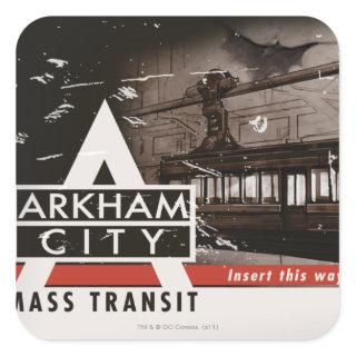 Arkham City Mass Transit Pass Square Sticker