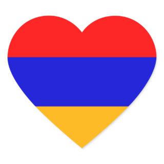 Armenia National Flag Heart Sticker