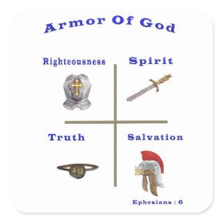 Armor of God products Square Sticker