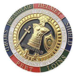 Armor Of God Shield Of Faith Ephesians Classic Round Sticker