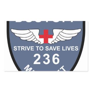 ARMY 236th Aviation Medical Detachment Military Pa Rectangular Sticker