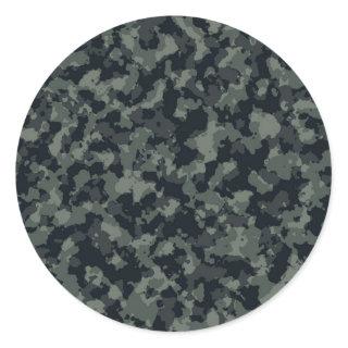 Army Camouflage Camo Design Classic Round Sticker