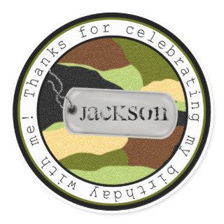 Army  Camouflage Dog Tag Stickers