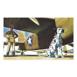 Army Dog Rectangular Sticker