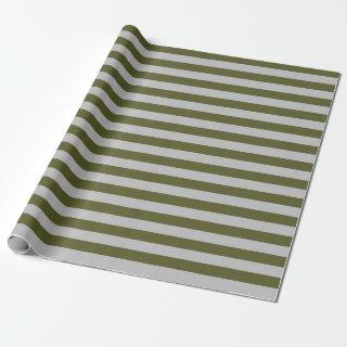 Army Green and Silver Stripes