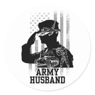 Army Husband Classic Round Sticker