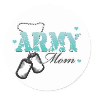 Army Mom Classic Round Sticker