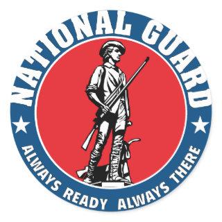 Army National Guard Minuteman Military Logo Classic Round Sticker