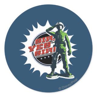 Army Sarge: Sir, Yes Sir! Classic Round Sticker