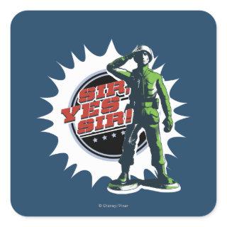 Army Sarge: Sir, Yes Sir! Square Sticker