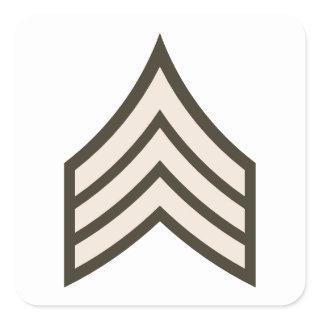 Army Sergeant rank Square Sticker