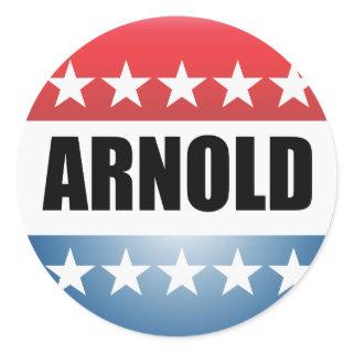 ARNOLD SCHWARZENEGGER CLASSIC ROUND STICKER