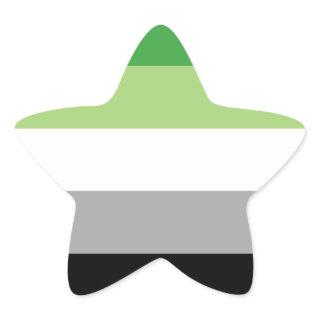 Aromantic flag star sticker